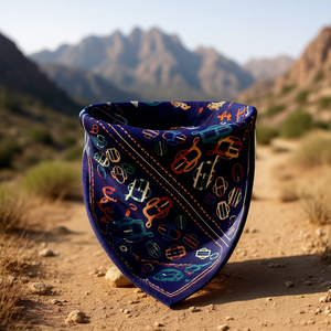 Écharpe triangulaire multifonctionnelle 135x60cm, design ethnique pour hommes et femmes, utilisation en extérieur - Product Image 3