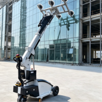 Robot de levage de verre électrique sur roues avec système d'alarme sonore pour l'assemblage du verre