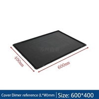 Boîte de transport antistatique en plastique PP légère 600*400MM avec couvercle noir pour SMT