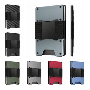 Slim Aluminum Metal Credit Card Holder <b>Wallet</b> <b>RFID</b> <b>Blocking</b> Laser Printing Custom Engraving Logo Business Multi-Function 18mm - Product Image 1