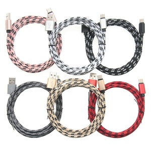 Cable USB tipo C para teléfono móvil, Cable de carga de nailon tipo C de 25cm para Xiaomi 13, <span class=keywords><strong>Oneplus</strong></span> y Samsung - Product Image 1