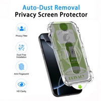 Sans poussière 28 °   Protection d'écran en verre trempé anti-espion 9H, kit d'installation facile avec alignement automatique, couverture complète pour iPhone 11-18