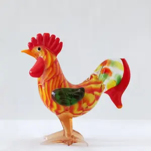 Beautiful handmade murano glass rooster