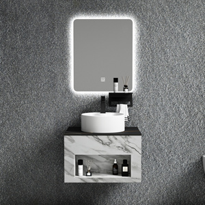 2024 Modern Style 1-Sink Bathroom <strong>Vanity</strong> Cabinet New Floating Wall Design with Water-Resistant Stainless Steel <strong>Case</strong> - Product Image 2
