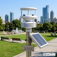 Estación Meteorológica Inalámbrica 5 en 1 para Exteriores con Energía Solar para Monitoreo de Parques Urbanos y Agricultura