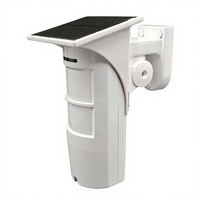 Système de sécurité domestique sans fil solaire extérieur Win High avec capteur de mouvement PIR+Micro-ondes IP65, portée de détection 12m x 110m, alarme 200m