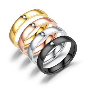 4mm <span class=keywords><strong>Anime</strong></span> Cosplay anello uomo donna amante coppia promessa anelli gioielli in acciaio inox zircone anelli per fidanzamento matrimonio - Product Image 1