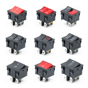 Interruptor de Botón Doble ON-OFF / ON-OFF-ON, Interruptor Basculante Mediano Iluminado por LED con Terminal de 6 Pines - Product Image 4