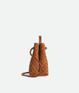 Bottega BV <b>Small</b> Andiamo Top handle bag in supple Intrecciato leather with signature knot detail and <b>sliding</b> cross-body Veneta - Product Image 4
