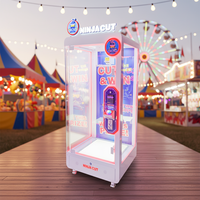 Machine de découpe de poupées personnalisable à monnayeur, jeu d'arcade NINJA CUT par Leon, avec construction en métal, plastique et acrylique, plug-in