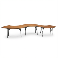 Table de Banquet Serpentine Pliante en Bois de 6FT pour Mariage