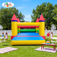 Château gonflable coloré de petite taille, lit de saut facile à installer pour les fêtes en extérieur, location, PVC de qualité commerciale TOYS-OCEAN