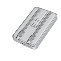 Vente en gros usine – Support de charge magnétique sans fil 2-en-1 18W/15W 10000mAh à charge rapide Type-C pour téléphones, montres et écouteurs