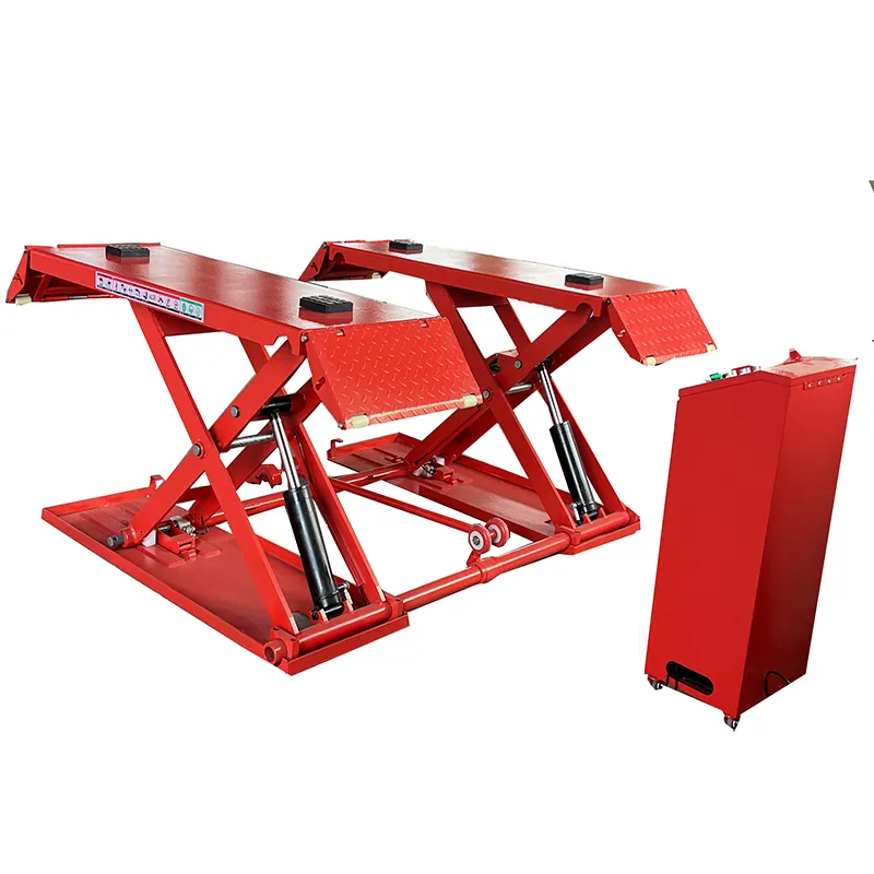 KUNCHI 3500kg hydraulic mid rise car scissor lift portable car lift for home garages