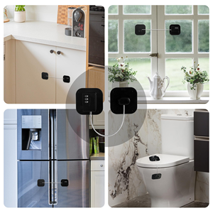 Serrature di Sicurezza per Bambini per Armadietti, Blocco Frigorifero in ABS e Acciaio Inossidabile, Facile Installazione Senza Chiavi, Lucchetto a Combinazione per Frigorifero - Product Image 6