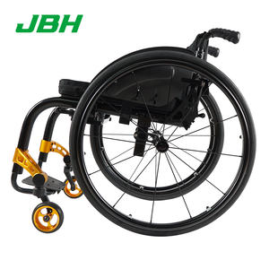 Ruote posteriori sedia a rotelle manuale leggera a sgancio rapido Anhui forniture per terapia riabilitativa in lega di alluminio 120 Kg JBH S004 - Product Image 4