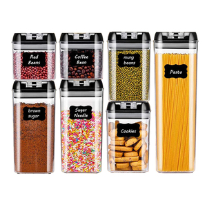 Locking Lid Cereal Dispenser Dry Food Airtight Plastic Cereal Container Set Airtight Food Storage Containers For Food