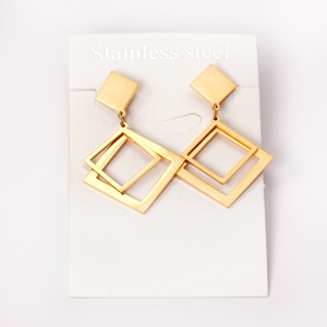 Ason ต่างหูทรงหยดน้ำสไตล์มินิมอลขนาด18K ต่างหูประดับเพชรตามสั่งเครื่องประดับสแตนเลสสำหรับผู้หญิงเด็กผู้หญิง - Product Image 1