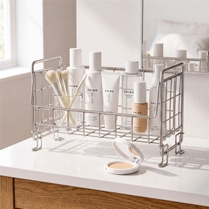 Cesta de Almacenamiento Esquinera para Baño de Aleación de Zinc, Estante Multifuncional para Cosméticos con Diseño Moderno y Ecológico para Aperitivos del Hogar - Product Image 2
