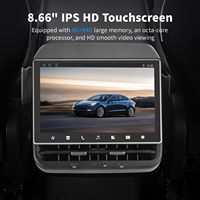 Écran de divertissement pour sièges arrière IPS de 8,66 pouces pour Tesla Model 3 et Model Y avec WiFi, CarPlay sans fil, Android Auto, garantie d'un an