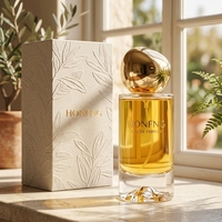 Flacon de parfum rond à sertir personnalisé OEM, 30 ml, 50 ml, 100 ml, flacon de parfum en verre vide avec boîte d'emballage