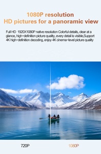 โปรเจคเตอร์วิดีโอพกพาอัจฉริยะ Google-TV Certified ความละเอียด 1080P 4K-Laser ชาร์จไฟได้ ฉายระยะใกล้ สำหรับดูหนังกลางแจ้ง รองรับ 3D TV Beamer - Product Image 5