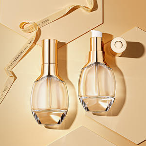 Botol Kaca Mewah 30ml 50ml Unik untuk Kosmetik, Losion, dan Perawatan Kulit, Dapat Diisi Ulang untuk Krim Wajah dan Serum - Product Image 5