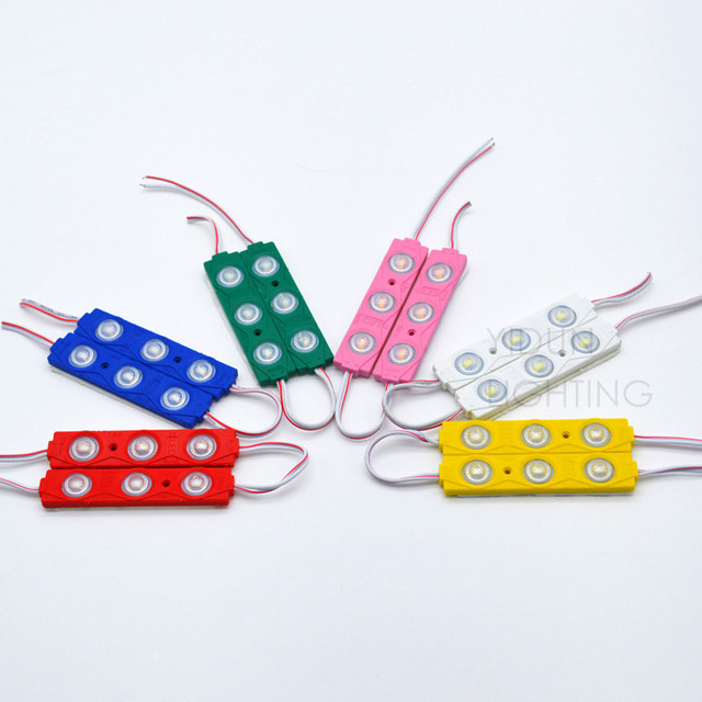 YIDUN 20pcs 5730 SMD 5-LED Module White Waterproof RGB Blue Green Yellow High Intensity Ra80 2700-7000K Lighting DC12V 3M