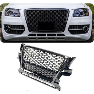 Calandre de pare-chocs avant neuve de haute qualité, noire, en nid d'abeille chromé pour Audi <span class=keywords><strong>Q5</strong></span> RSQ5 2009-<span class=keywords><strong>2012</strong></span> - Product Image 1