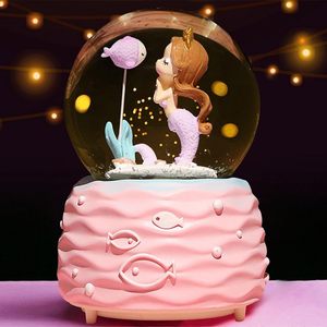 Globo de Nieve Personalizado OEM con Osito de Peluche Morado y Conejito Rosa, Base con Degradado Rosa y Azul, para Regalo Personalizado, Decoración de Escritorio para el Hogar - Product Image 1