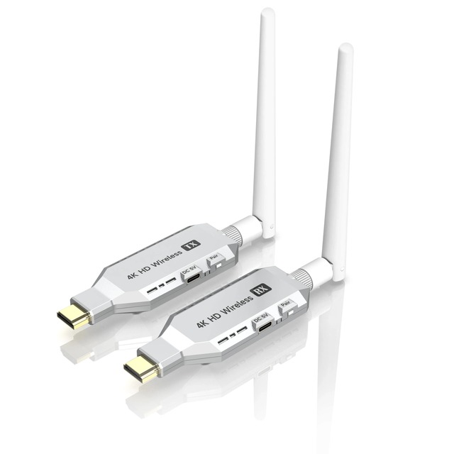 4K 5.8G Wireless HD Audio Video Transmission Kit Transmitter Receiver TV Stick Screen Cast Adapter for PC Laptop TV Projector