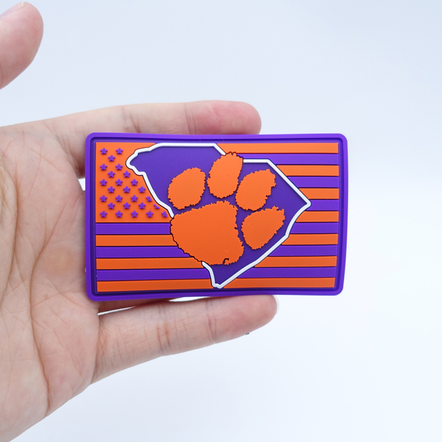 Custom Embossed Decorative Hook and Loop Rubber Pvc Flaggen Patches Philippine Canada UN USA Country Flag Patches for Backpack