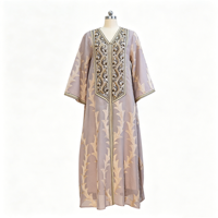 Robes de soirée élégantes pour femmes, Abaya musulmane, broderie en maille, Ramadan, Caftan marocain, Vestidos Largos, Robe longue arabe en polyester, longueur cheville
