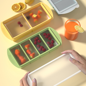 <span class=keywords><strong>Silicone</strong></span> hình chữ nhật <span class=keywords><strong>Ice</strong></span> <span class=keywords><strong>Cube</strong></span> khay tái sử dụng Tủ đông khuôn mẫu cho súp Cubes thuận tiện đóng băng nước dùng còn lại Băng kem-hơn - Product Image 1