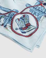 Bandana carré imprimé style western cowboy, accessoire foulard pour le cou et la tête, style Far West
