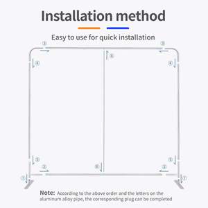 Support de bannière rétractable portable grand écran personnalisé pour publicité, avec fonctionnalité de drapeau en tissu - Product Image 4