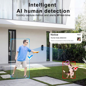 Hiện đại 1080p không dây thông minh intercom Doorbell tổ Google RoHS <span class=keywords><strong>Camera</strong></span> An Ninh với CMOS cảm biến Pin hoạt động cửa chuông - Product Image 3