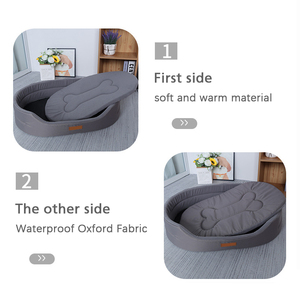 All Seasons Washable Oval Pet <strong>Dog</strong> Cat <strong>Bed</strong> for Small <strong>Large</strong> <strong>Dog</strong> with Anti-slip Bottom - Product Image 4