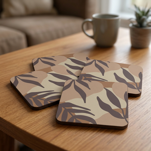 Posavasos de MDF de lujo hechos a mano con diseño personalizado de arte lunar indio, alfombrillas de cartón para bebidas, suministro al por mayor - Product Image 3