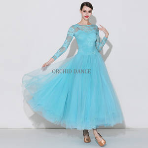 Nuovo Arrivo di Alta Qualità Blu Donne Ballroom Concorso Standard Vestito Da Ballo - Product Image 5