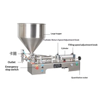 Machine de remplissage horizontale pneumatique entièrement automatique pour pâtes et liquides (sauces, miel, sauce soja, vinaigre) et emballage en sachets