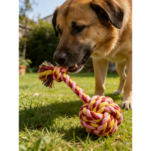 Giocattolo Sostenibile in Corda per Cani, Gioco da Masticare con Palla in Corda - Product Image 2