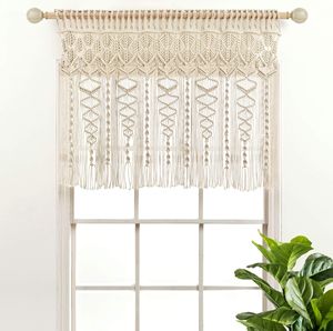 Cortinas de Macramé Modernas Hechas a Mano con Tela 100% Algodón para Decoración del Hogar, Personalizables para Aniversario, de Vietnam - Product Image 6