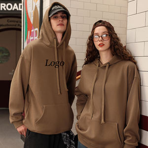 Sudadera con Capucha Extra Grande con Logotipo Personalizado, Bordada, con Cordón Ajustable, Color Sólido, Tejido Grueso, Corte Holgado, Cuello Redondo, Transpirable, Unisex, Manga Larga - Product Image 2