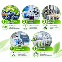 Capsules de Myrtille Marque Blanche Extrait de Myrtille Nutrition Oculaire Quotidienne Complément Botanique Fabricant OEM ODM Vente en Gros