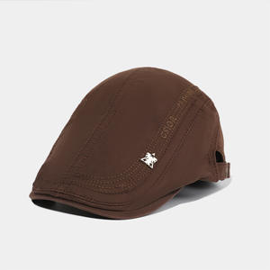 Nouvelle Version solide coton Style britannique hommes gavroche chapeau <span class=keywords><strong>été</strong></span> cousu lierre ajuster dames peintre chapeau - Product Image 6