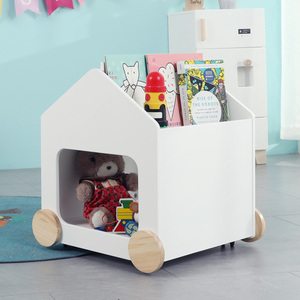 2023 Hot Sale House Shaped Kids Wooden Storage Cabinet Latest Stylish MDF Storage Boxes For Children