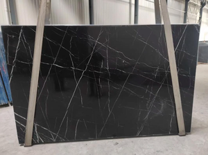 Nero Marquina unico naturale radice nera pietra per la fabbrica moderna all'ingrosso grande lastra di marmo controsoffitti - Product Image 3
