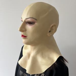Halloween femme latex couvre-chef film et <span class=keywords><strong>acteur</strong></span> de télévision chauve belle fille cosplay drô<span class=keywords><strong>le</strong></span> masque réaliste - Product Image 2