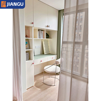 Bureau mural combiné minimaliste sur mesure avec armoire supérieure pour PC et ordinateur portable à domicile